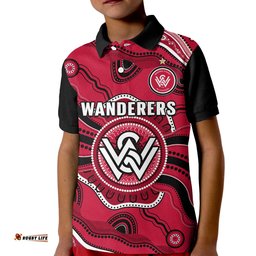 Western Sydney Wanderers Football Polo Shirt Aboriginal Art Amazing Aussie