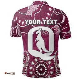 Custom Personalised Queensland Maroons Polo Shirt Aboriginal  Amazing Aussie