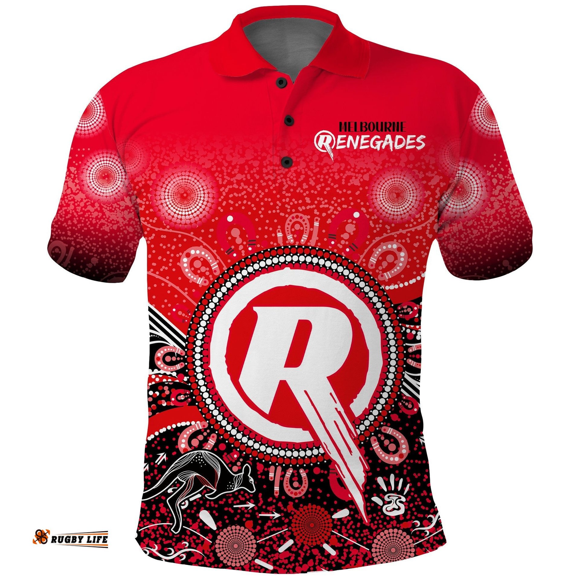 Melbourne Renegades Polo Shirt Cricket Aboriginal Amazing Aussie