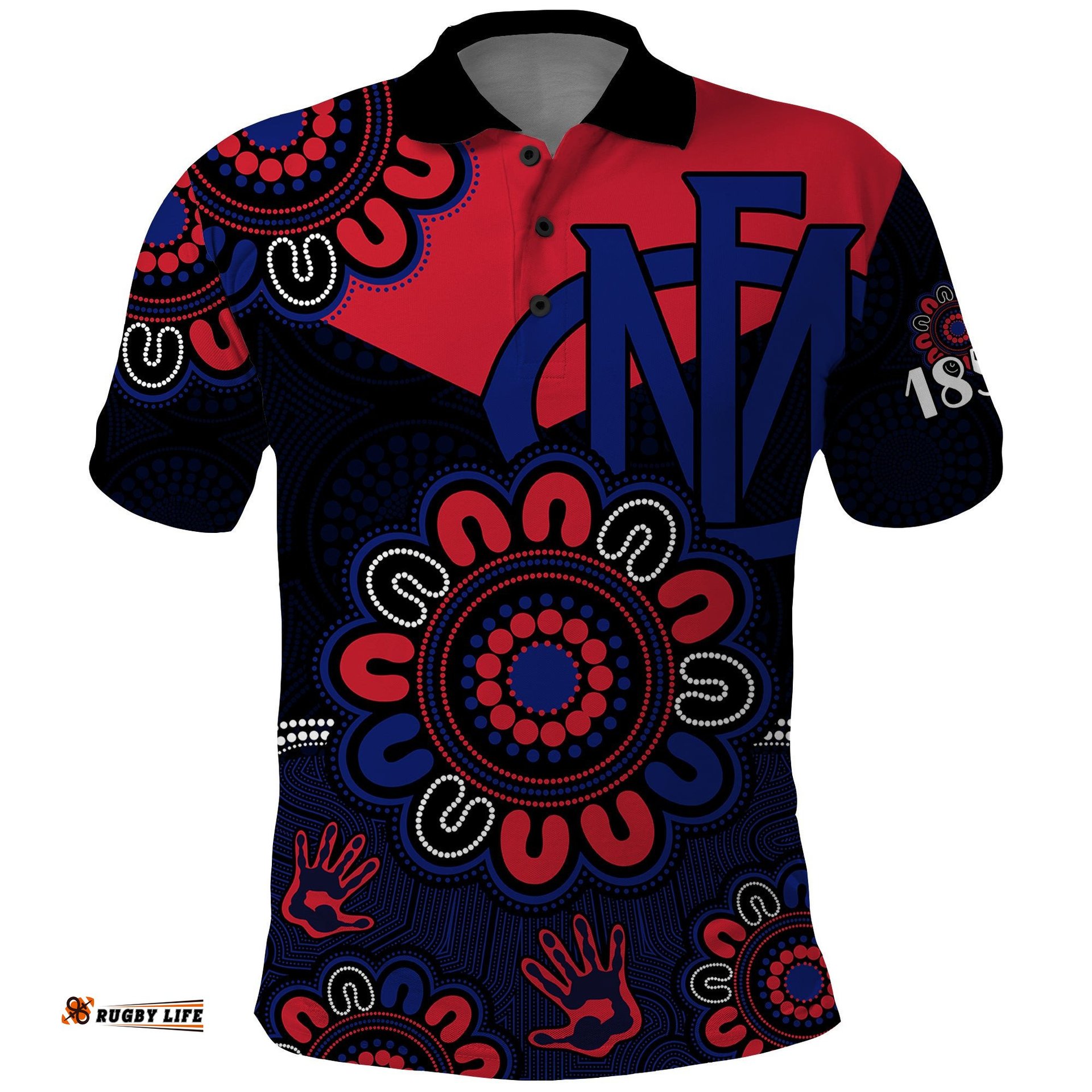 AFL Melbourne Demons 1858 Aboriginal Polo Shirt Amazing Aussie