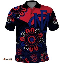 AFL Melbourne Demons 1858 Aboriginal Polo Shirt Amazing Aussie