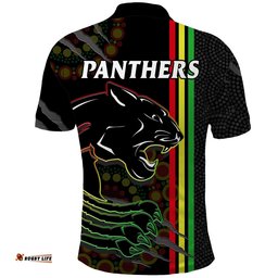 Penrith Panthers Rugby Polo Shirt The Mountain Men Aboriginal Art Dynamic Amazing Aussie