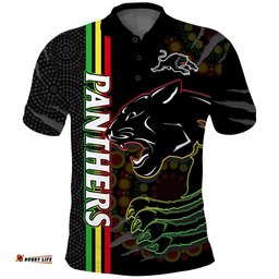Penrith Panthers Rugby Polo Shirt The Mountain Men Aboriginal Art Dynamic Amazing Aussie