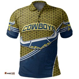 Custom Personalised Cowboys Rugby Polo Shirt Mix Aboriginal Simple Amazing Aussie