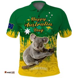 Australia Day Polo Shirt Koala Sydney Opera House National Color Amazing Aussie