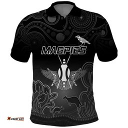 Collingwood Football Polo Shirt Magpies The Starry Night Indigenous