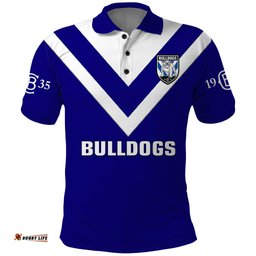 Bulldogs Rugby 2023 Polo Shirt Canterbury Bankstown Go Dogs