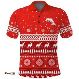 Custom Personalised Dolphins Rugby Polo Shirt Christmas Redcliffe Amazing Aussie