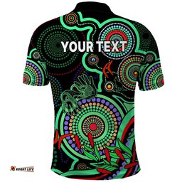 Custom NAIDOC Week 2023 Polo Shirt Indigenous Tribal Ver.02 - Green