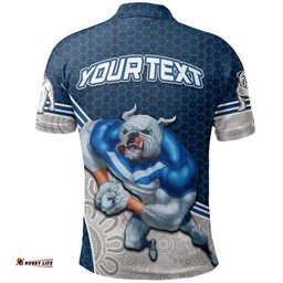 Custom Personalised Bulldogs Rugby Polo Shirt Mix Aboriginal Simple Amazing Aussie