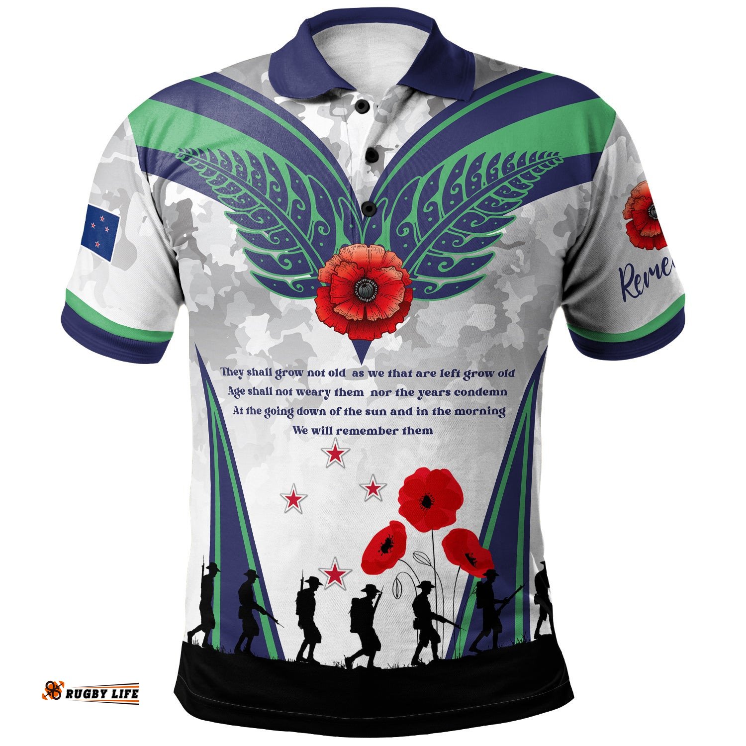 New Zealand Anzac Custom Polo Shirt - We Will Remember Them Polo Shirt Amazing Aussie