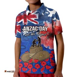 Australia ANZAC Day Polo Shirt Grunge Australia Flag and Red Poppy Amazing Aussie