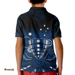 Melbourne Rebels Rugby Polo Shirt Gradient Aboriginal Amazing Aussie