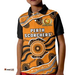 Perth Scorchers Cricket Polo Shirt Aboriginal Painting Amazing Aussie