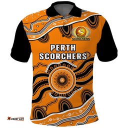 Perth Scorchers Cricket Polo Shirt Aboriginal Painting Amazing Aussie