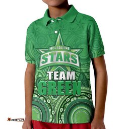 Melbourne Team Green Indigenous Aboriginal Stars Arts Polo Shirt Amazing Aussie
