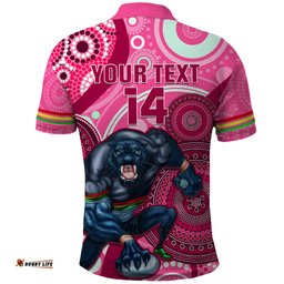 Custom NRL Panthers Polo Shirt Indigenous Penrith Dynamic Pink Version