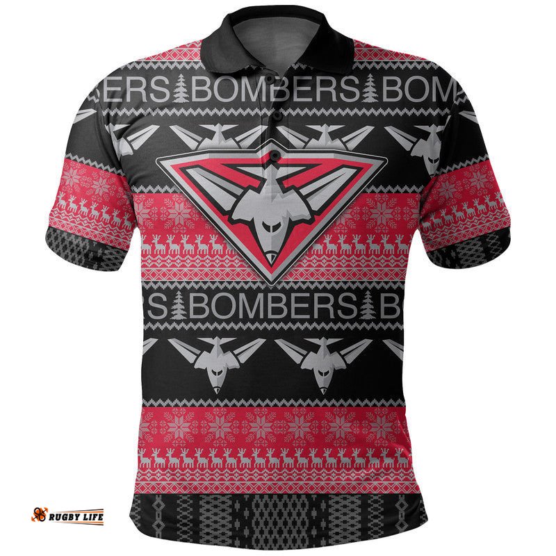 Australian Football League Christmas - Bombers Polo Shirt Amazing Aussie