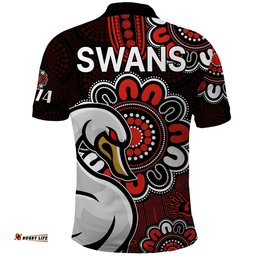 AFL Sydney Swans 1874 Aboriginal Polo Shirt Amazing Aussie
