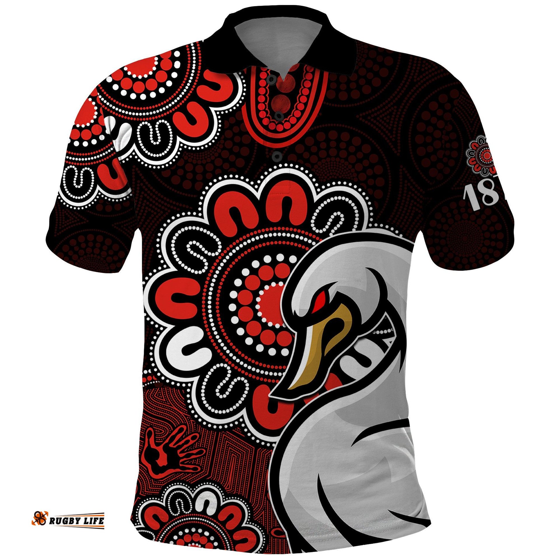 AFL Sydney Swans 1874 Aboriginal Polo Shirt Amazing Aussie