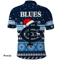 Blues Football Polo Shirt Christmas Carlton Amazing Aussie