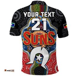 Custom Personalised Suns Football NAIDOC Week Polo Shirt Indigenous Amazing Aussie