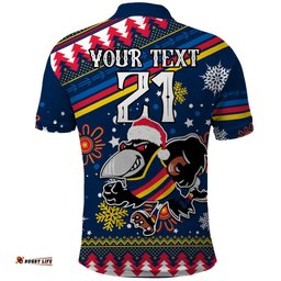 Custom Crows Football Polo Shirt Christmas Vibe 2023