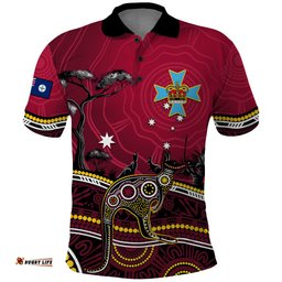 June 6 Queensland Day Polo Shirt Australian Aboriginal Art