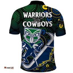 NRL Combine Warriors and Cowboys Polo Shirt Aboriginal