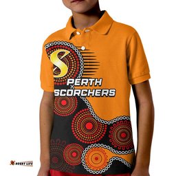 Custom Personalised Perth Scochers Polo Shirt Aboriginal Circle Amazing Aussie