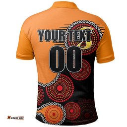 Custom Personalised Perth Scochers Polo Shirt Aboriginal Circle Amazing Aussie