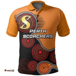 Custom Personalised Perth Scochers Polo Shirt Aboriginal Circle Amazing Aussie