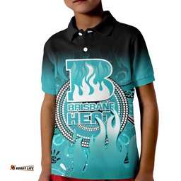 Custom Text and Number Brisbane Heat Polo Shirt Aboriginal Sunshine Amazing Aussie
