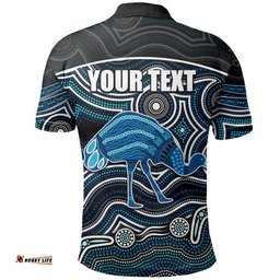 Custom Personalised Emu Aboriginal Boomerang Polo Shirt No.1 Amazing Aussie