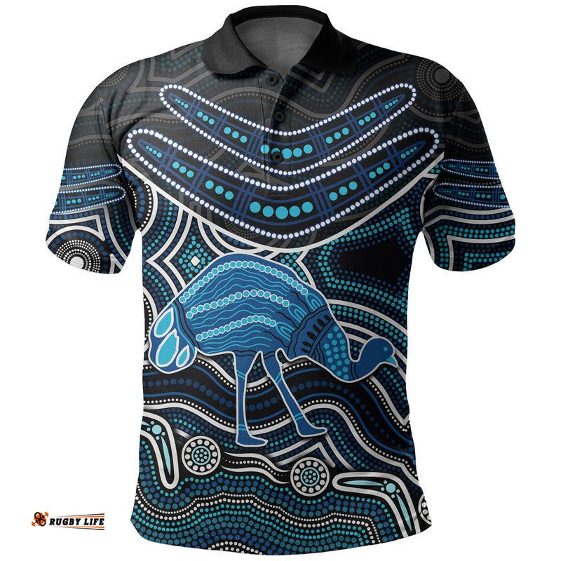 Custom Personalised Emu Aboriginal Boomerang Polo Shirt No.1 Amazing Aussie