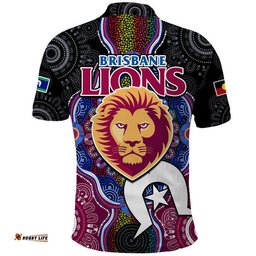 Brisbane Lions Football NAIDOC Week Polo Shirt Indigenous Amazing Aussie