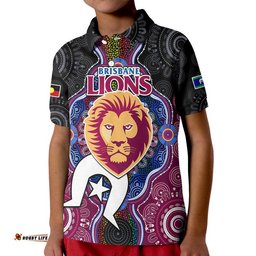 Brisbane Lions Football NAIDOC Week Polo Shirt Indigenous Amazing Aussie