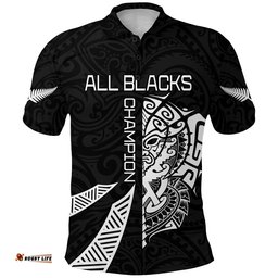 Custom Personalised New Zealand Rugby Polo Shirt Haka All Black mix Ta Moko Amazing Aussie