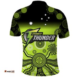 Thunder Polo Shirt Sydney Gradient Aboriginal Art Amazing Aussie