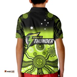 Thunder Polo Shirt Sydney Gradient Aboriginal Art Amazing Aussie