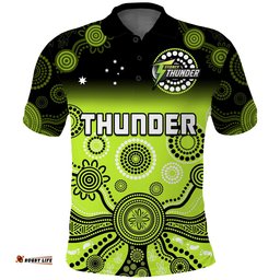 Thunder Polo Shirt Sydney Gradient Aboriginal Art Amazing Aussie