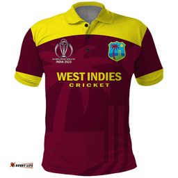West Indies Cricket Polo Shirt Go Windies Dynamic Version 2023