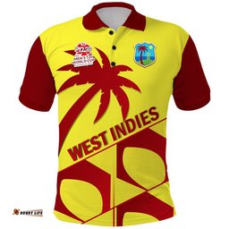 Custom Personalised West Indies Windies Cricket Men's T20 World Cup Polo Shirt Amazing Aussie