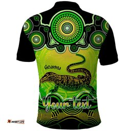 Personalised Australia Capricorn Goanna Zodiac Polo Shirt Auz Astrology Aboriginal - Green