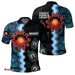 Australia Naidoc Week Custom Polo Shirt- Indigenous Culture Turtle The Next Generation: Strength, Vision & Legacy