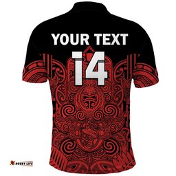 Custom Text And Number New Zealand Tiki Rugby Polo Shirt NZ Maori Koru Pattern Ver.03 Amazing Aussie