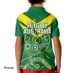 Australia Rugby Polo Shirt Kangaroos Boomerang Aboriginal Amazing Aussie