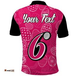 Custom Personalised Sydney Sixers Cricket Happy Easter Day Polo Shirt Simple Style Amazing Aussie