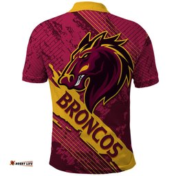 Brisbane Broncos Polo Shirt NRL Angry Broncos