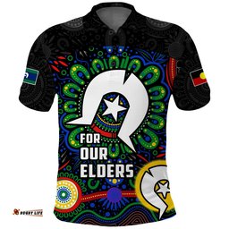 Custom Personalised Australia NAIDOC Week 2023 Polo Shirt Aboriginal For Our Elders Amazing Aussie
